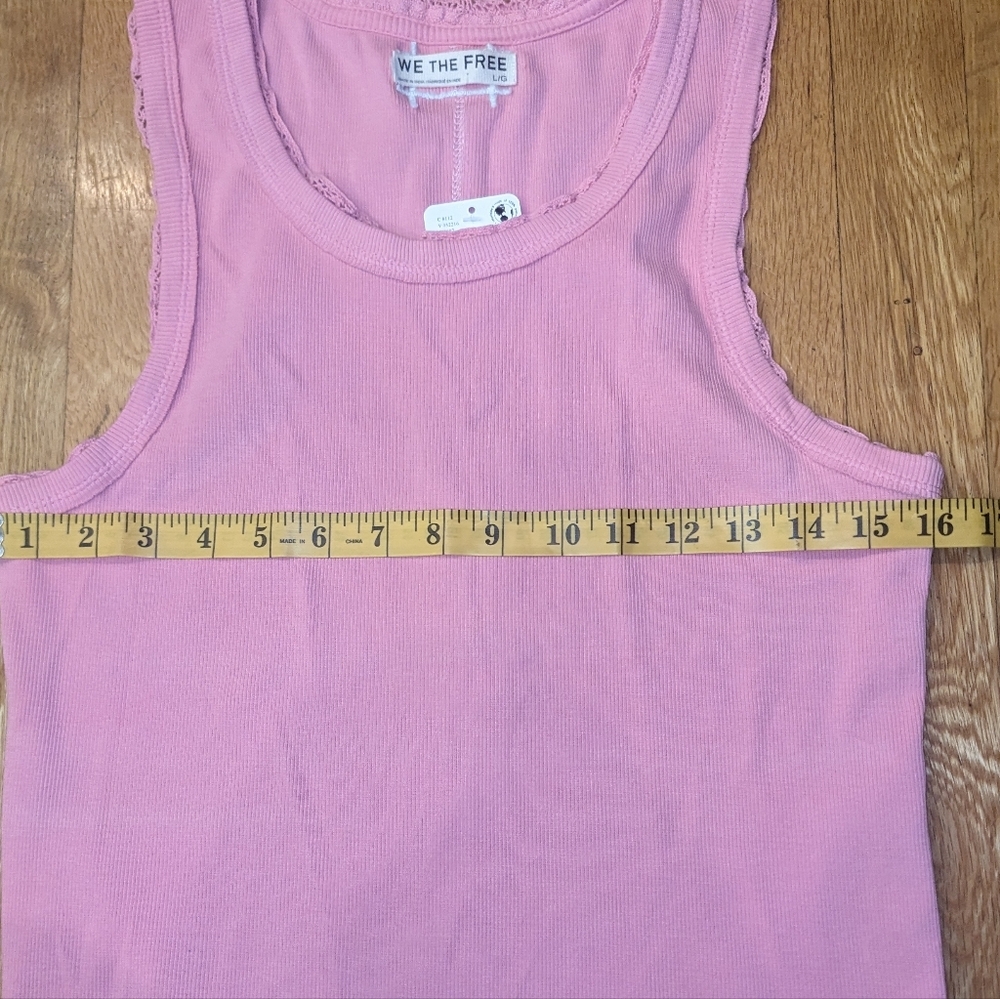 Free People Rowan Tank in Pink Carnation sz LRG​ - Picture 5 of 9